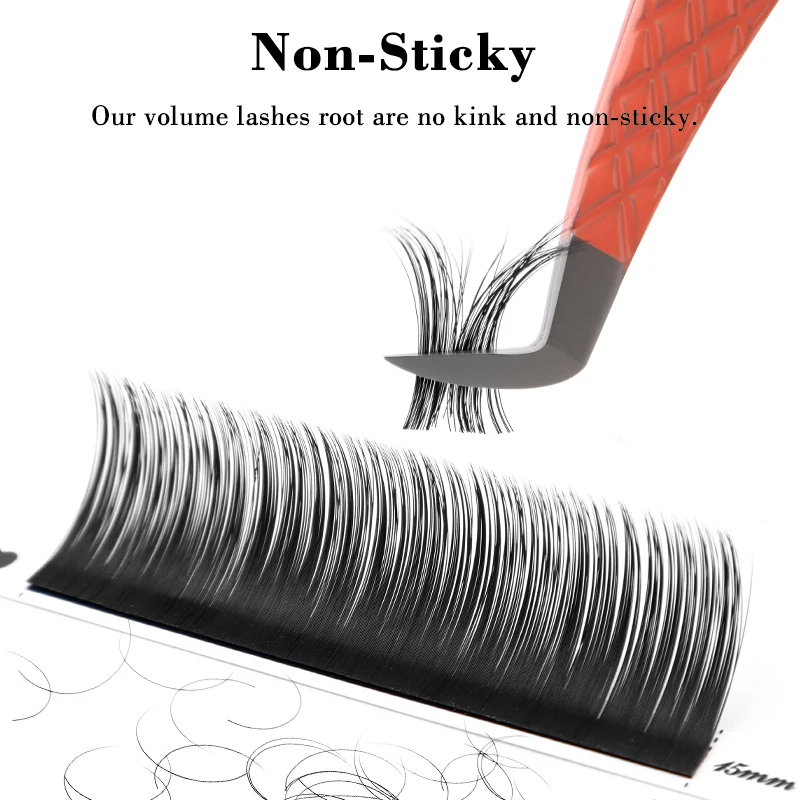 12Rows Mink Lashes  Individual Supplies Natural  False Eyelashes  Matte Black 8~16mm Handmade Eyelash Extension for Makeup