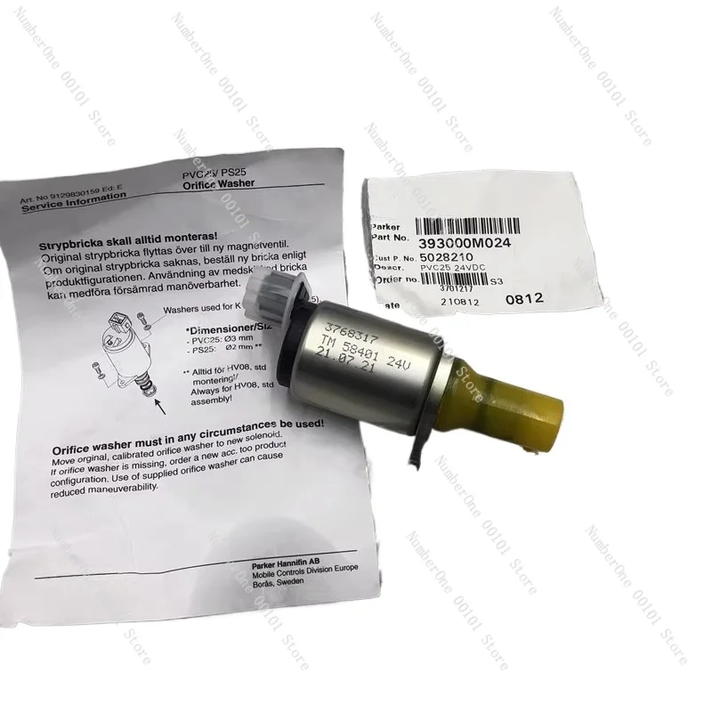 

3768317 TM58401 Stacker Forklift Pilot Proportional Valve 393000M024 PVC25 24VDC High-quality Valve Precision Control in Stacker