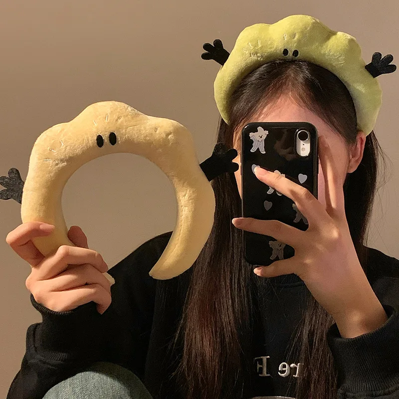 

Cute and funny plush headband women's spring and summer headband hairpin wash face mask headband plush cartoon hair accessories