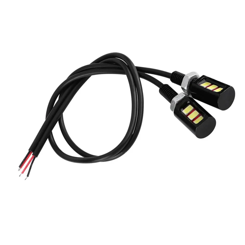 2Pcs Practical 12V Voltage License Plate Lamp LED Screw Bolt Mount Motorcycle License Light Car License Light For Car