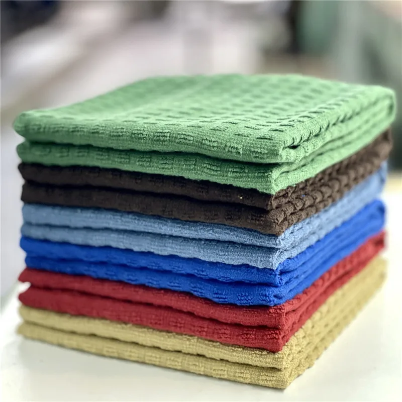 

1Pc 42x65cm Solid Color Printed Cotton Water Absorbent Kitchen Corn Style Hand Tea Towel Cleaning Cloth