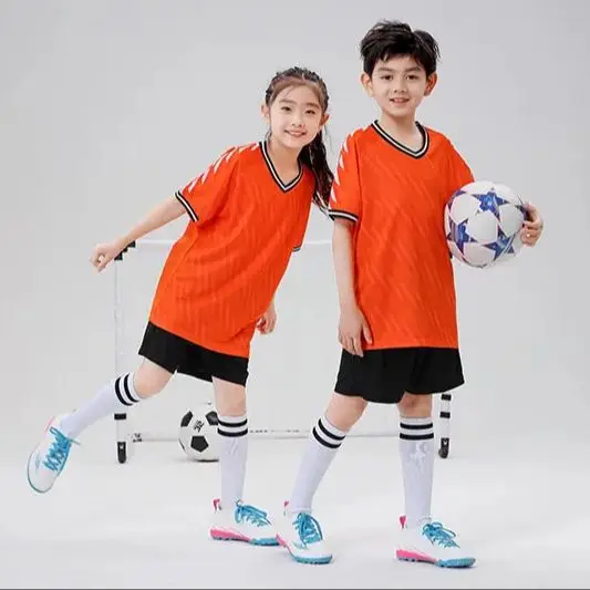 Multi Farben Kinder Fußball Fußball Jersey Kinder Kits Kurzarm Kind Fußball Trikots Uniformen Laufen Sportbekleidung