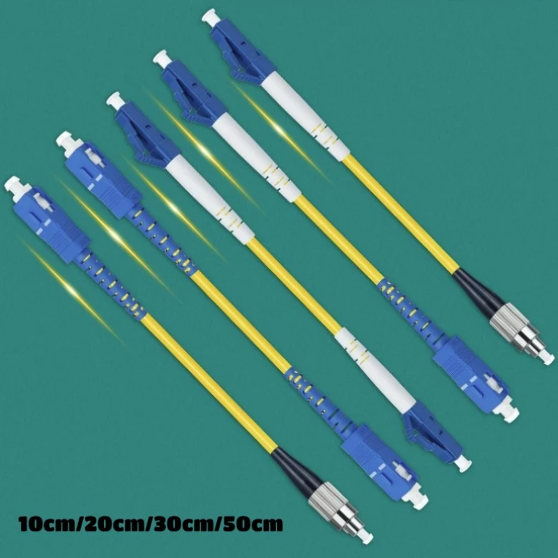 Testspezifisches 0,2M Kurzfaser-Verbindungskabel 20/30/50cm Einmodiges Glasfaser-Verbindungskabel SC zu FC-SC-LC Endfaserkabel