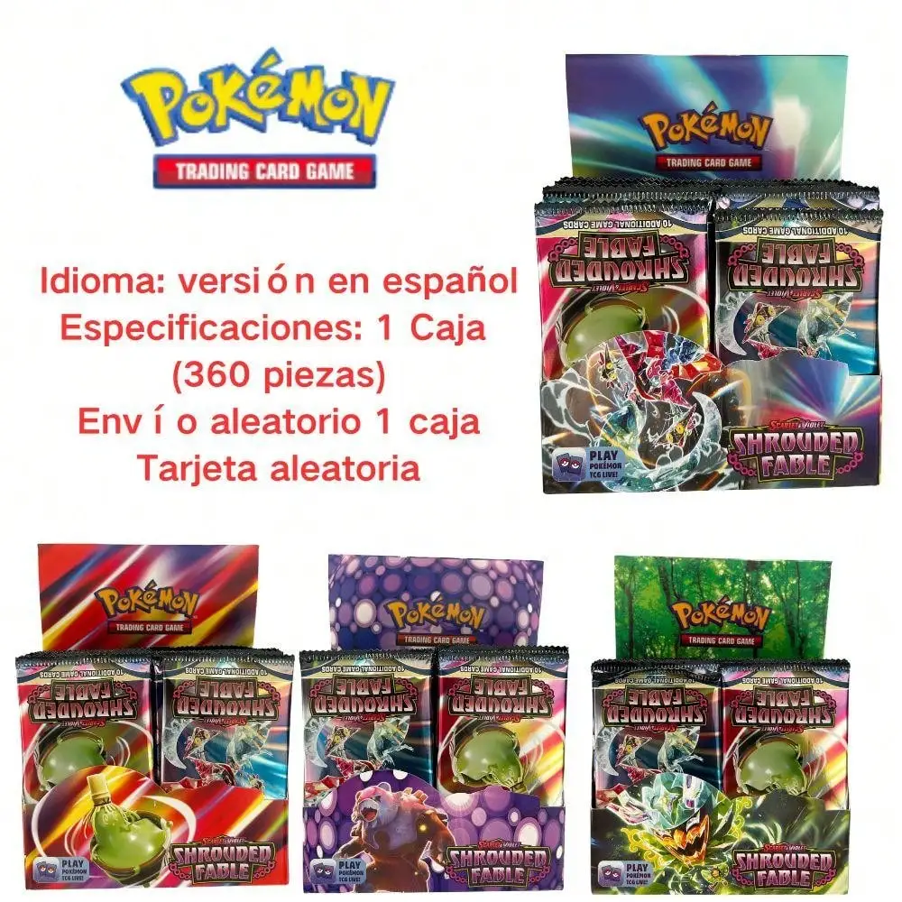 360Pcs Pokemon English SpanishTCG: Scarlet&Violet SHROVDED FABLE