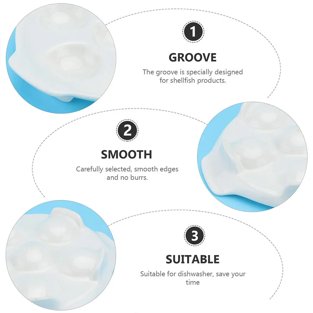 

2Pcs Baking Pan Conch Dish White Smooth Appearance No Rough Edge Onepiece Molding Easy Clean Baking Pan Barbecue Plate