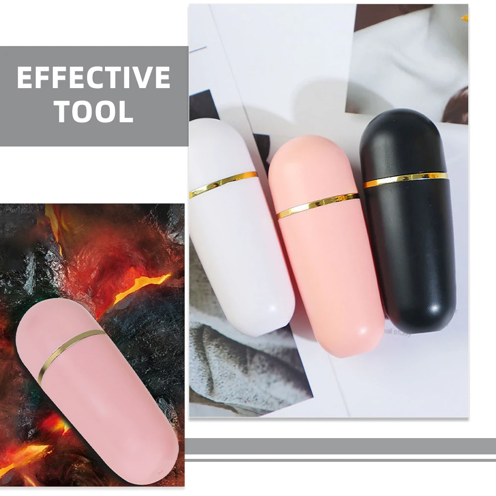 

2pcs Volcanic Stone Oil Absorbing Rollers Portable Facial Skin Care Tools Black Color Effective Oil Control For Makeup