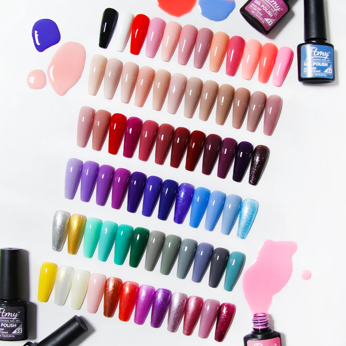 8-Farben-Gel-Nagellack-Set, All Seasons Shades Orange Rot Gelb Makronen Glitzer Gel Nail Soak Off Gel Polish Pumpkin Maple L