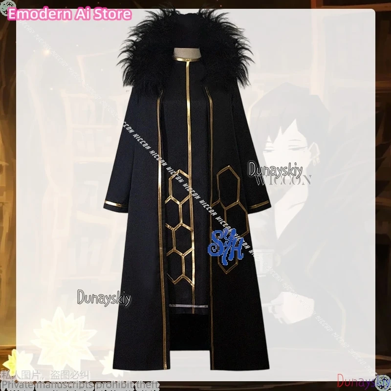 Binah Game Library Of Ruina Cosplay Anime ssiMago Abrigo mágico Vestido largo negro Lolita Halloween Fiesta de Navidad Juego de rol