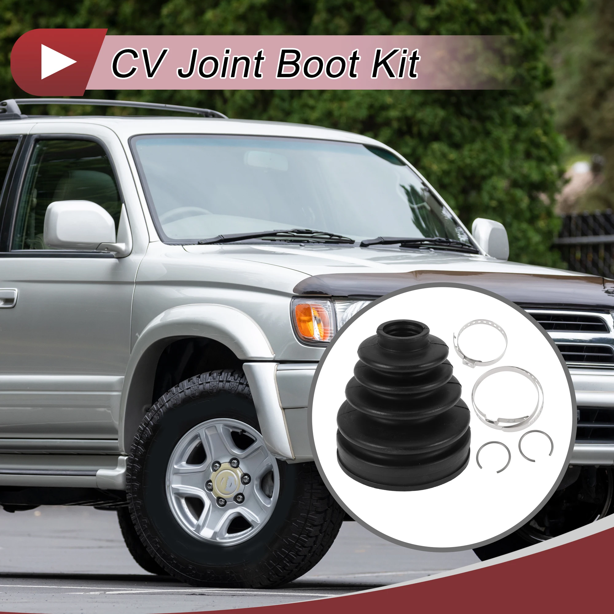 X Autohaux 1 Set CV Joint Boot Kit for Toyota 4Runner 1996-2002 Inner Constant Velocity Joint Boot W/ Clamps No.0443835040