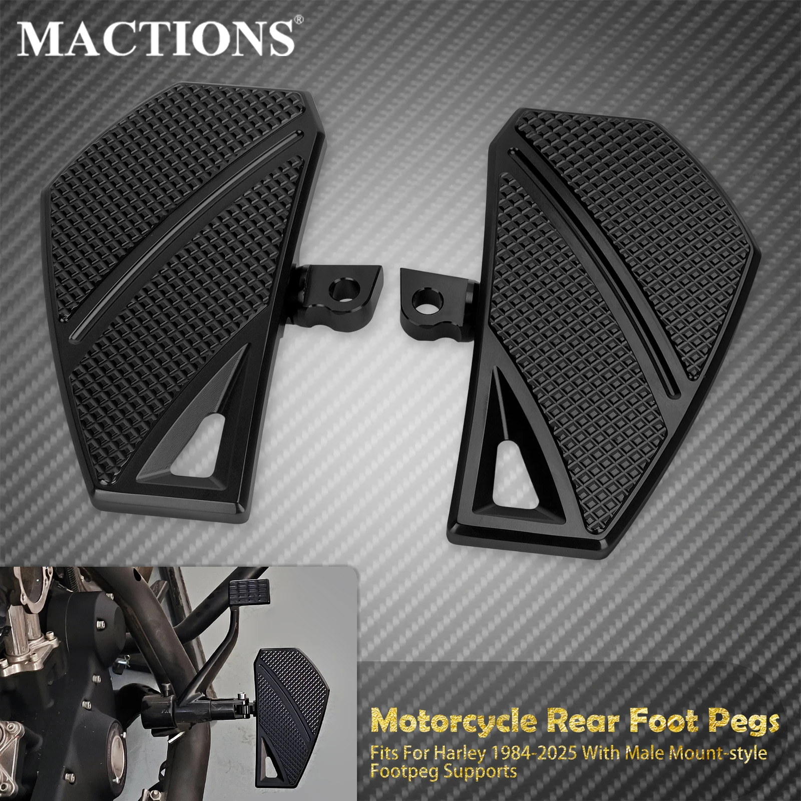 

Motorcycle Footpegs Rear Passenger Footrest Pedals For Harley Sportster XL Dyna Softail Touring Street Electra Glide Breakout FL