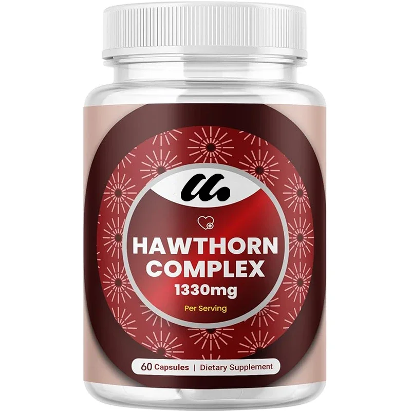 Hawthorn Berry Capsules-Hawthorn Supplements for Men's and Women's Heart Health-Extract Hawthorn Berry Heart Vitamins - Non GMO