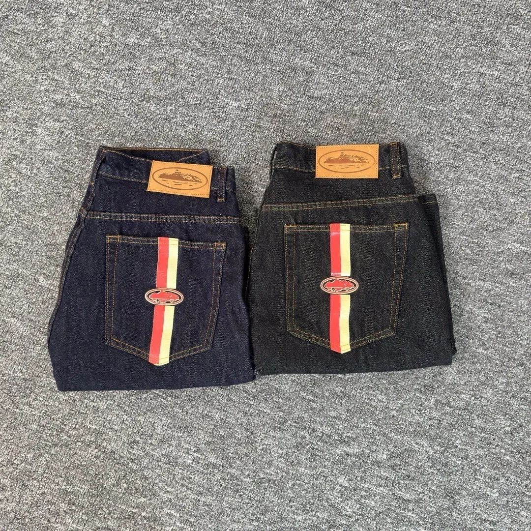 

Heavy Embroidery Denim Jeans Casual Loose Men's Faion Brand Cotton Fabric Warm Breathable Resistant to Deformation