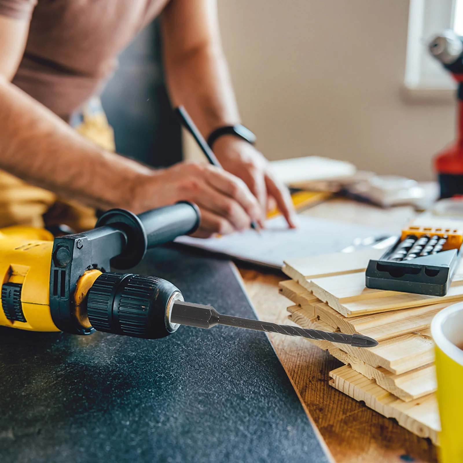 10 szt. Wierteł do płytek, stalowe, odporne na zużycie wiertła do muru, do ceramiki, porcelany, szkła, drewna, betonu, wiertło do muru