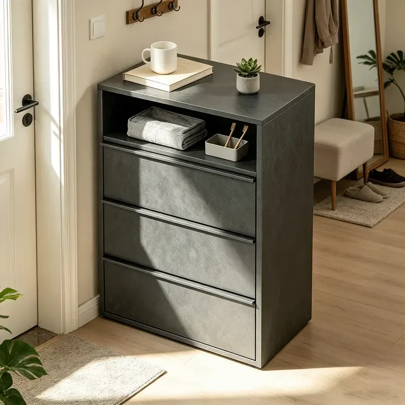 Nordic Style Steel Shoe Cabinet Open Locker for Living Room Bedroom Durable Detached Villa Space Saving Environmental