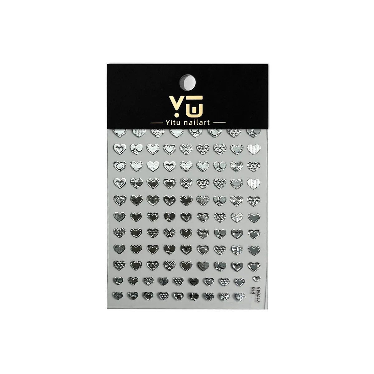 Gold-embossed Heart-shaped Nail Stickers Exquisite and Simple Lines Decorative Stickers DIY Nail Art Decoration Manicure Decals