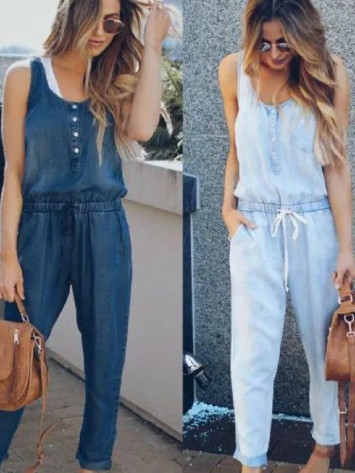 

Повседневный джинсовый комбинезон с высокой талией для женщин, уличный стиль, длинные брюки, простой дизайн, повседневные комбинезоны, женская одежда