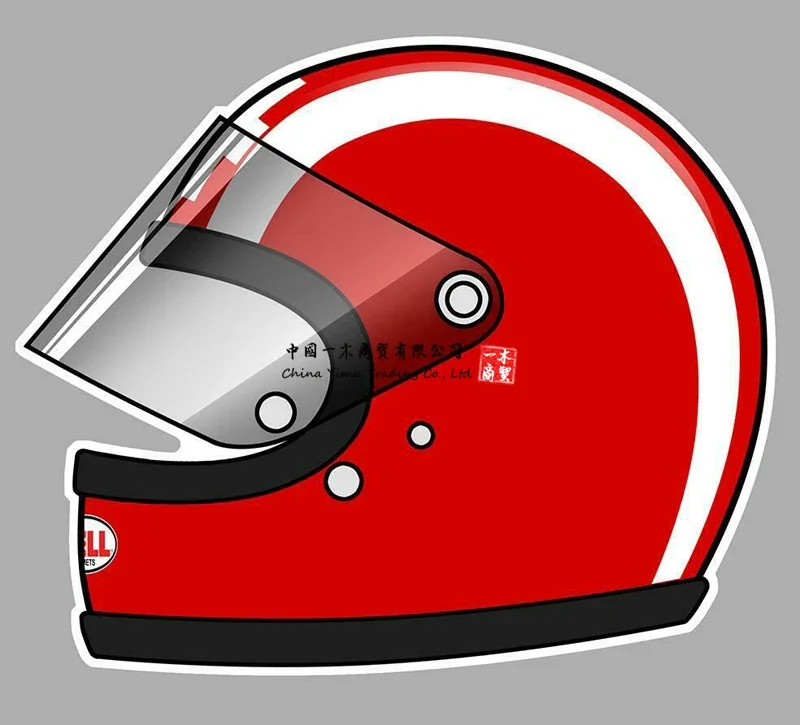 J. SIFFERT helmet left Sticker gauche vinyle laminé bell