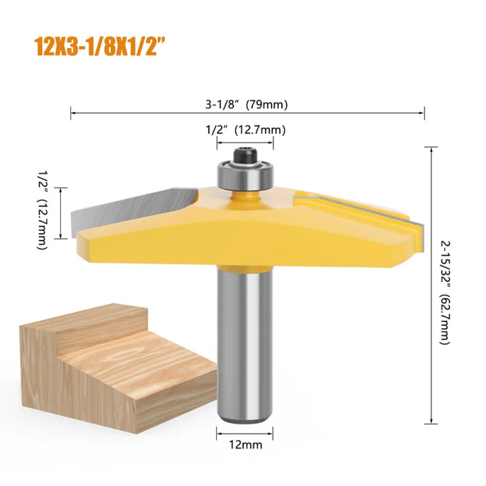 Woodworking Ogee Raised Panel Router Bit For Cabinet Door Milling Cutter Carbide Shank Edge Shaping Carpentry Tooling Bit
