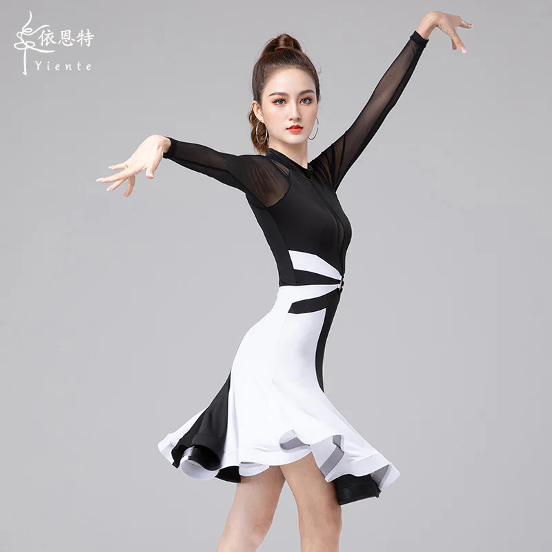 Latin Dance Dress Adult Female 2024 High end Dance Dress Grand Swing Skirt Performance Dress Competition Art Exam Training