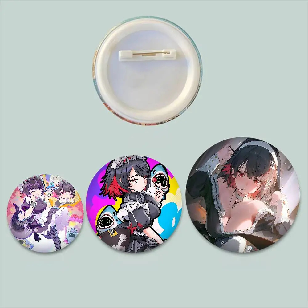 Anime Z-Zenless Zone Zero Badges 25 32 44 58 75 Mm Round Cosplay Pin Decor Fans Collect Friends Gifts Brooch Souvenir