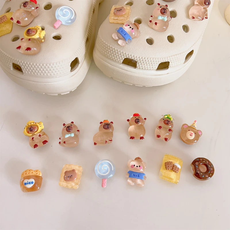 New 2025 ABS Capybara Series Shoe JIBBITZ Charms DIY Decorations for Shoes Ideal Gift for Xmas Party Gifts Favors