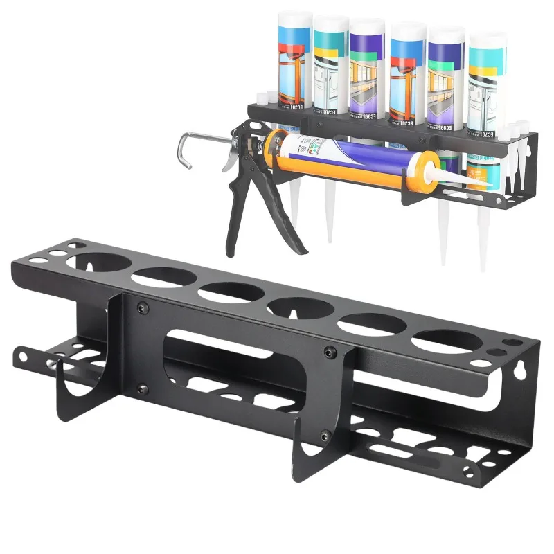 

Loading gun and pipe rack, wall-mounted manual loading tool storage rack space-saving ledge multi-function
