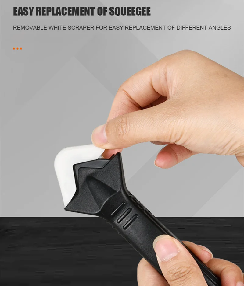 5-in-1-Werkzeugset zum Entfernen von Silikonschaber, Dichtmittel, zum Entfernen von Glatten Fugenmörtel, Handwerkzeug-Set zum Entfernen von Bodenformen – Detail 4