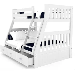 space saving wood 3 tier bunk bed triple bunk bed