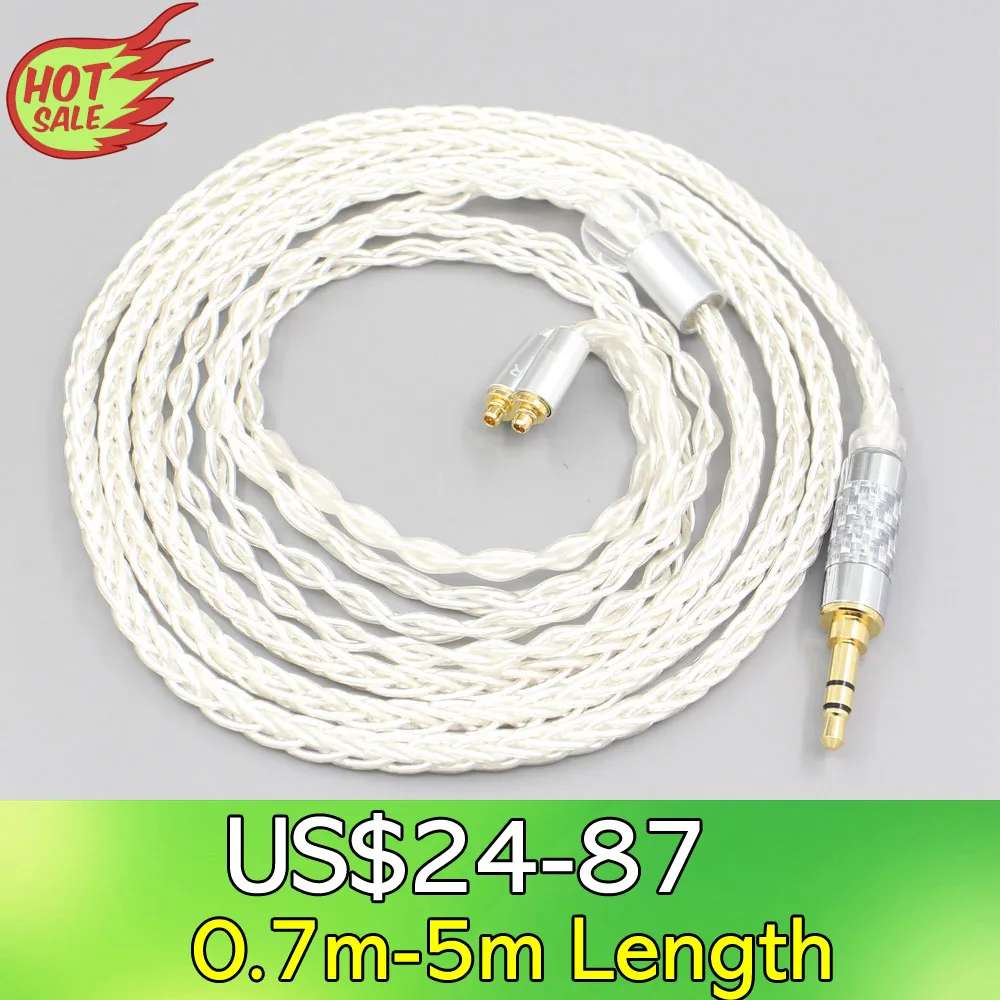 

LN007698 3.5mm 2.5mm 4.4mm XLR 8 Core Silver Plated OCC Earphone Cable For Sennheiser ie200 IE300 ie600 IE900