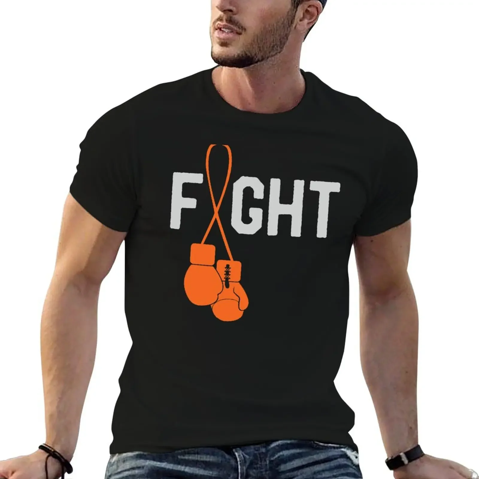 

Leukemia Cancer Awareness Month Day Ribbon Survivor Fighter T-Shirt blacks Blouse clothing for men