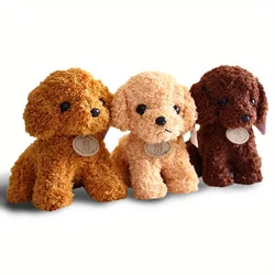 7.87inch Simulation Teddy Dog Plush Toy Stuffed Animals Doll Puppy Dog Doll Cute Curly Dog Gift for Children