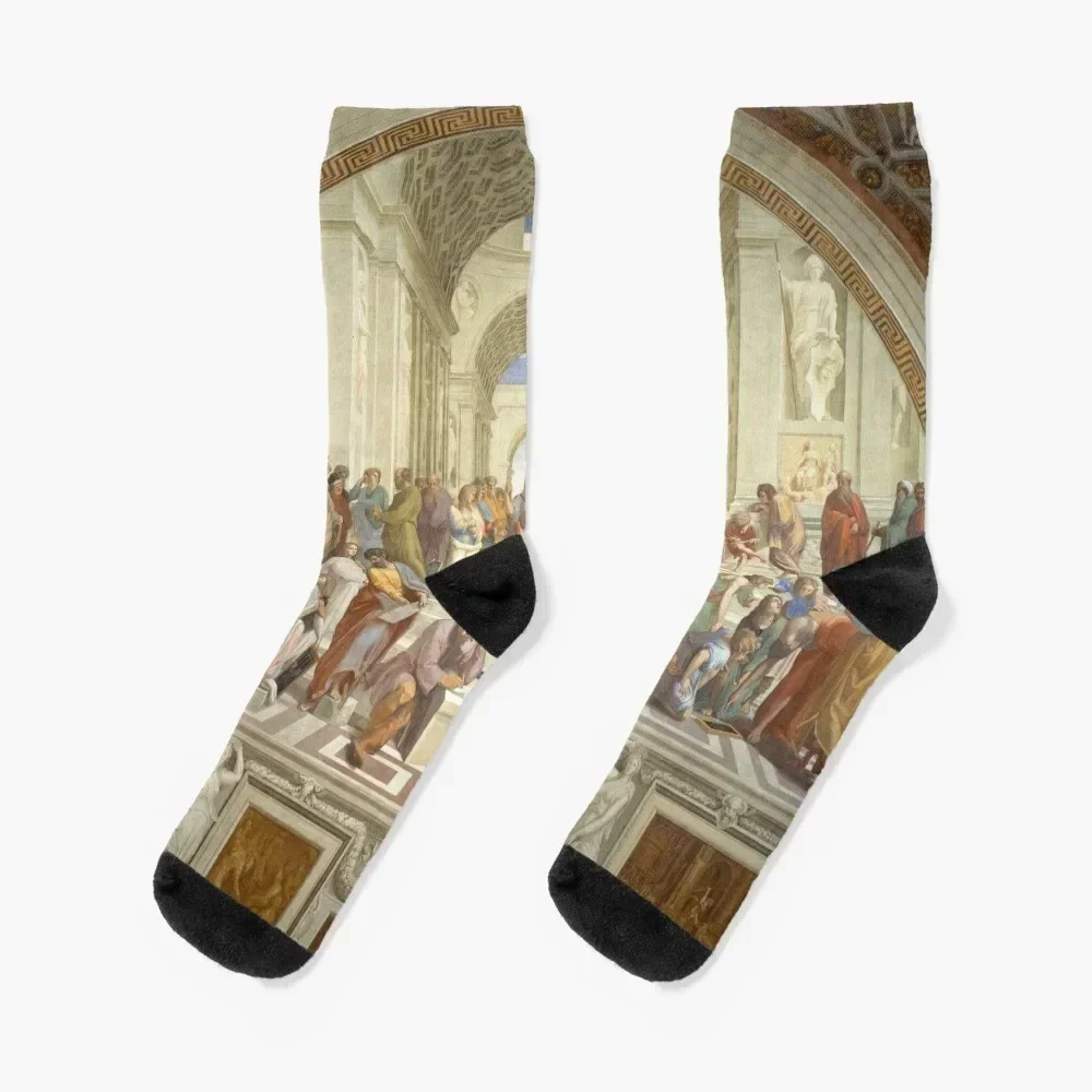 

The School of Athens by Raffaello di Sanzio Socks Crossfit Climbing ankle Male Socks Women's