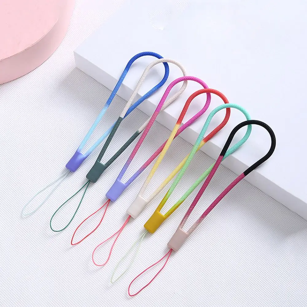 

Key Straps Anti Lost Short Rope Charms Wrist Hand Strap Phone Strap Watercolor Woven Pattern Phone Hanging Rope