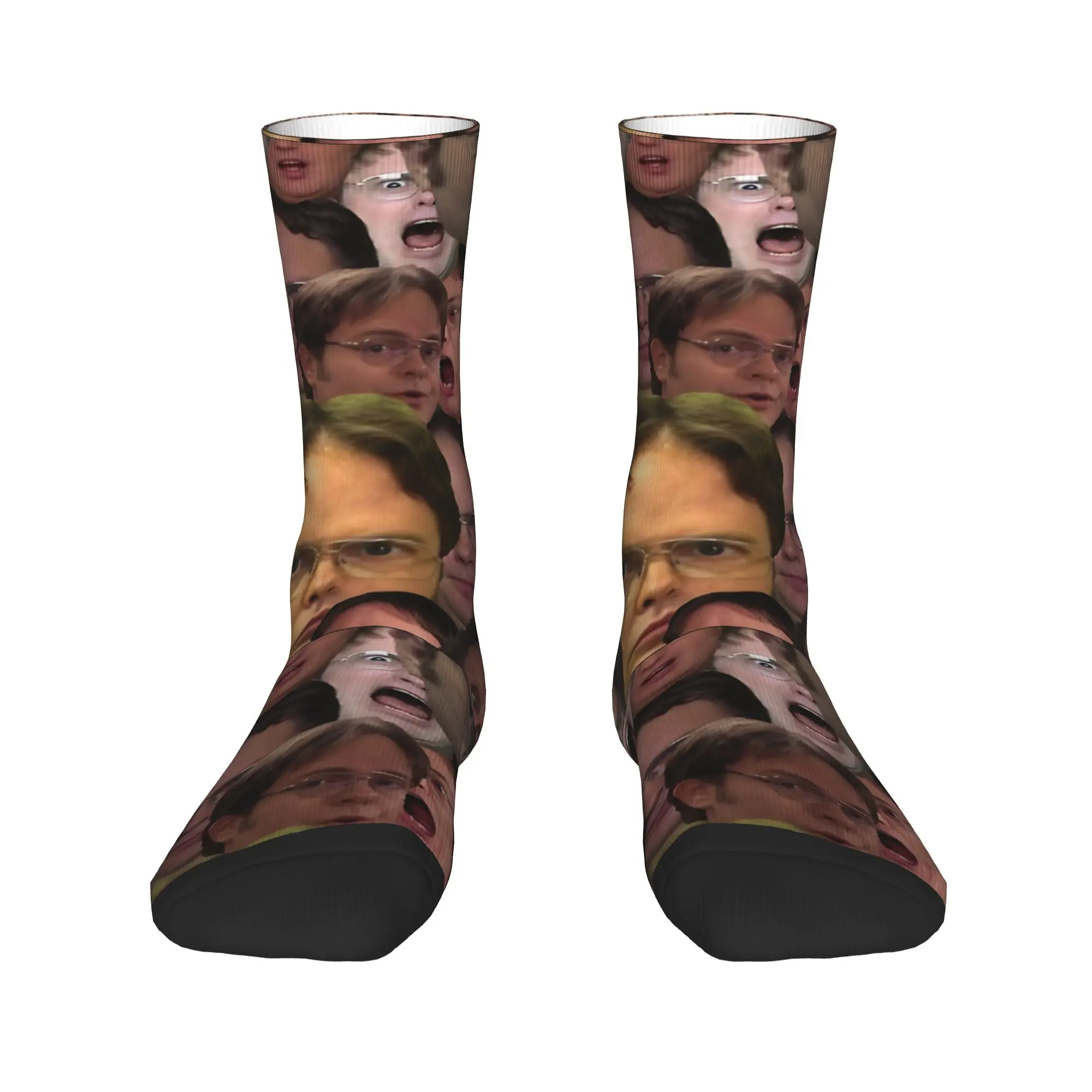 Medias Dwight Schrute, calcetines divertidos con gráficos de oficina, calcetines antideslizantes de otoño, calcetines suaves de escalada para hombres y mujeres