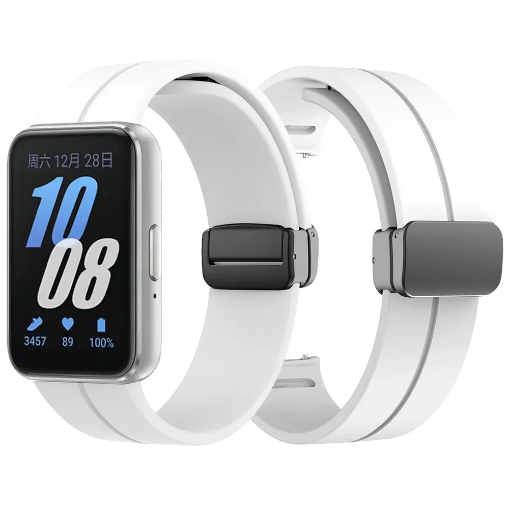 

Sports Strap For Samsung Galaxy Fit3 Fit 3 SM-R390 Smart watch Magnetic Buckle Silicone Band Wristband Bracelet Correa