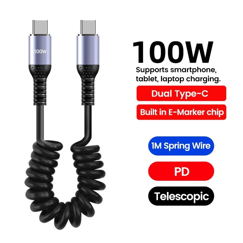 66 W 100 W Type C NAAR Type C Kabel Voor iPhone 15 Huawei Xiaomi Samsung Auto Lente Kabel 6A Korte Snel Opladen USB C Kabel