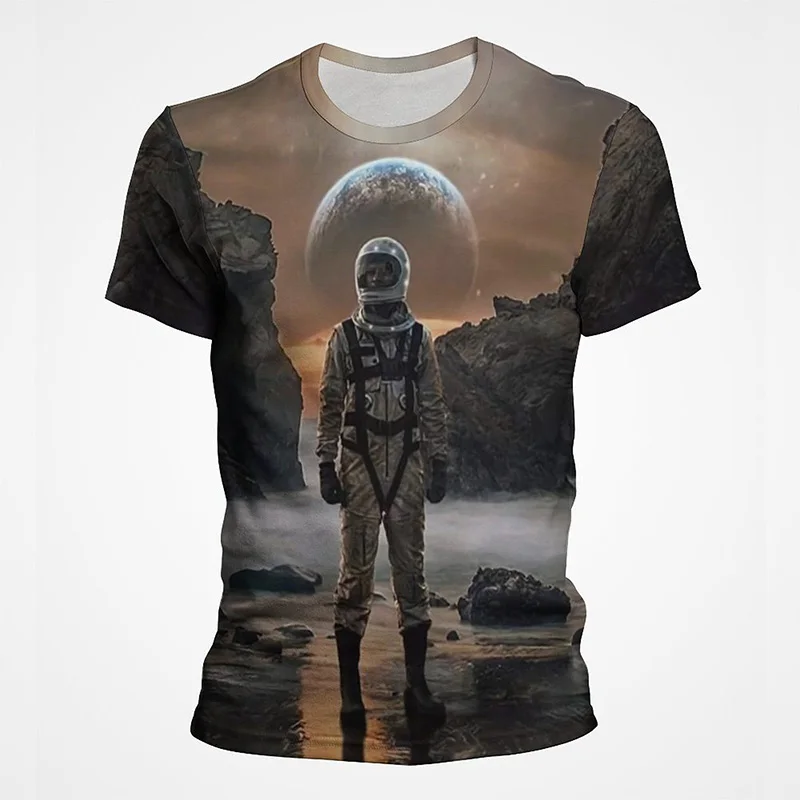 

Space Astronaut Universe Graphic Tees 3D Astronaut Printed Men T Shirt Children's Cool T-shirts Hipster Women Streetwear Tops