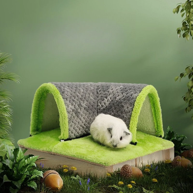 Small pet cotton nest sleeping pad guinea pig squirrel hamster rabbit Totoro pineapple grid right angle channel nest