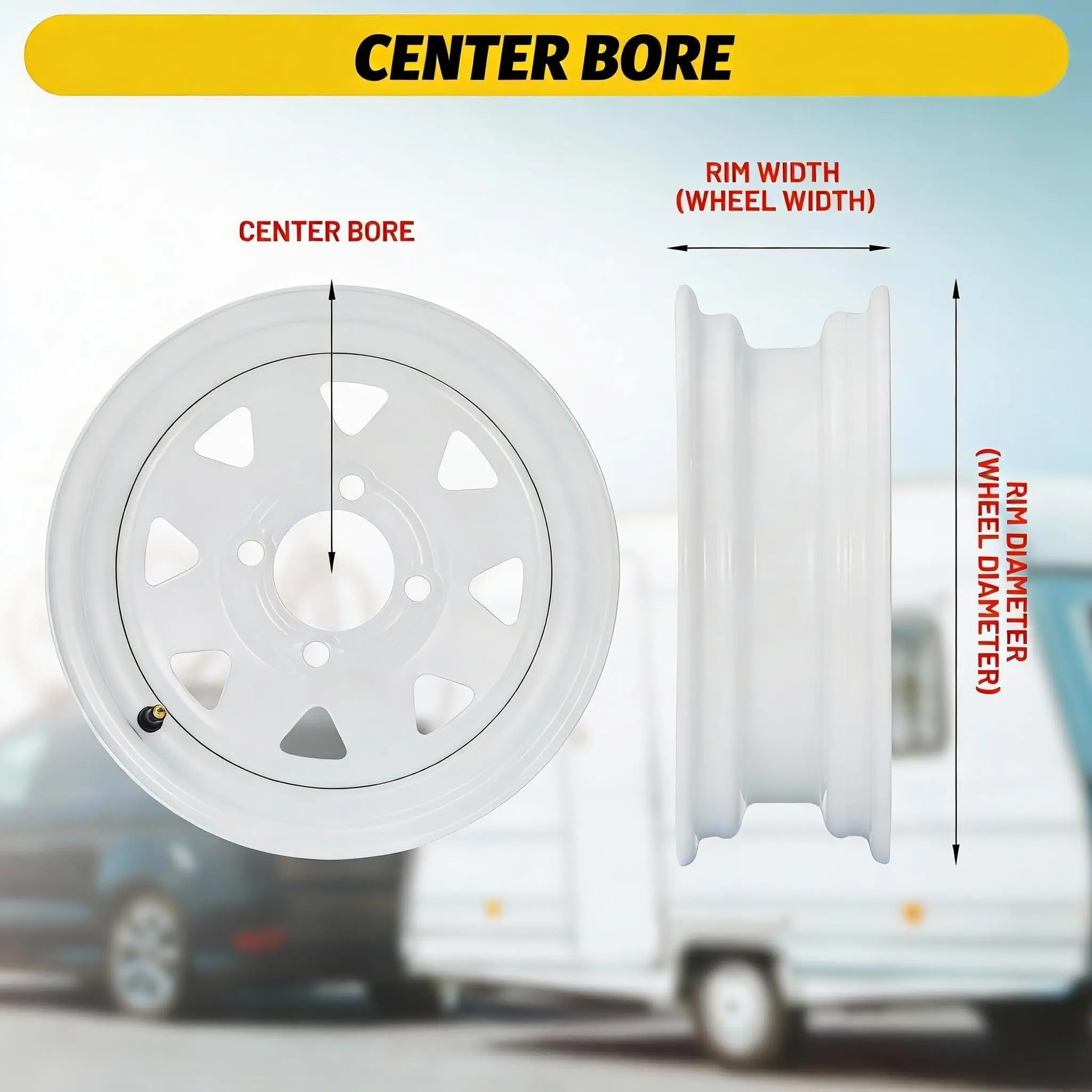 4PCS 5.30-12 Trailer Tire With 12 Inch Rims 4 Lug 4 Inch Bolt Pattern 6PR Load Range C Multipurpose For Lawn Mower Tractor Turf Boat