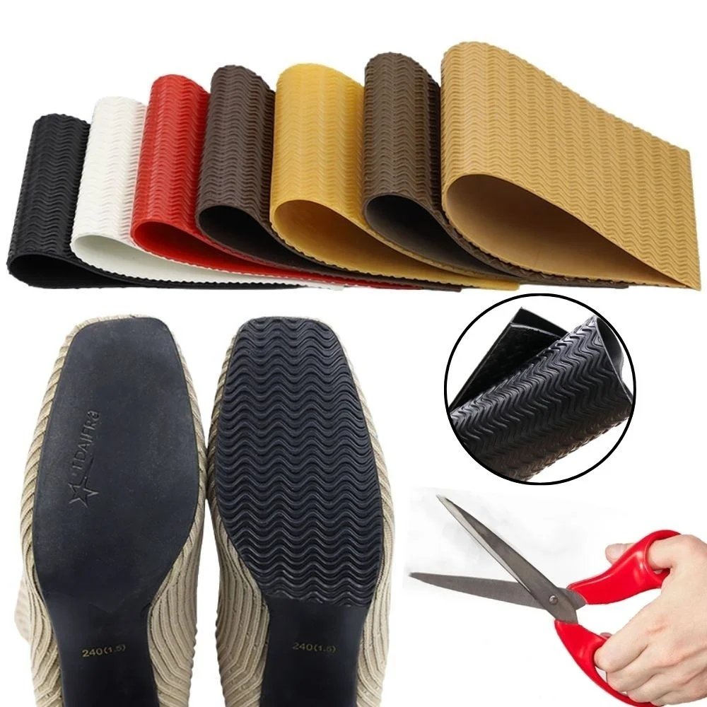 Anti Slip Wear-Resistant Full Shoe Sole Stickers Rubber Shoe Soles Repair Outsoles DIY Shoe Care Bottom Patch Wearable Shoe Pads