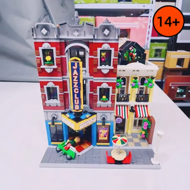 

Jazz Club Street View Toys Building Bricks 2899PCS Creative Home Decor Model In Stock Holiday Birthday Gifts for Friends