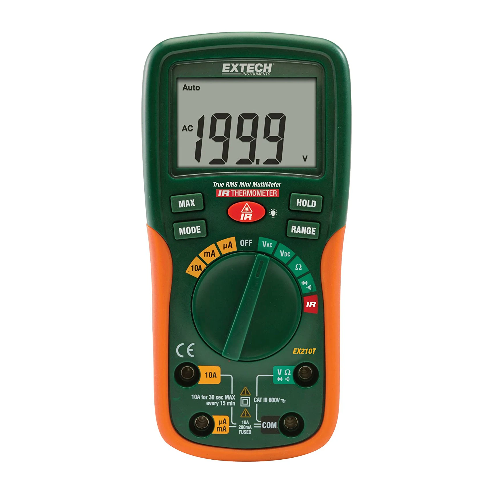 Extech EX210T-NIST True RMS Multimeter with IR Thermometer and NIST