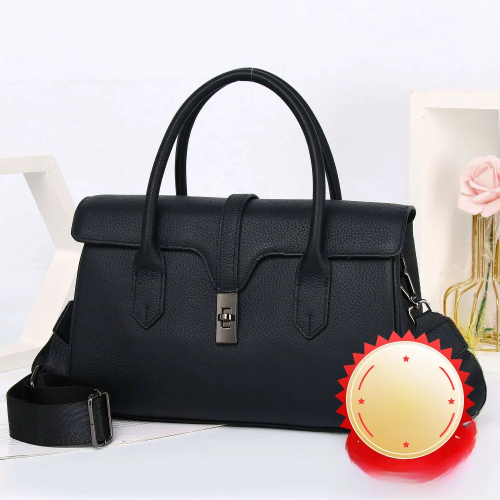 

Large Capaci Leather Bag 2023 New Women's Handbag Cowhide oulder Bag Soft Boston Bag Sle Daily Use Pillow ape