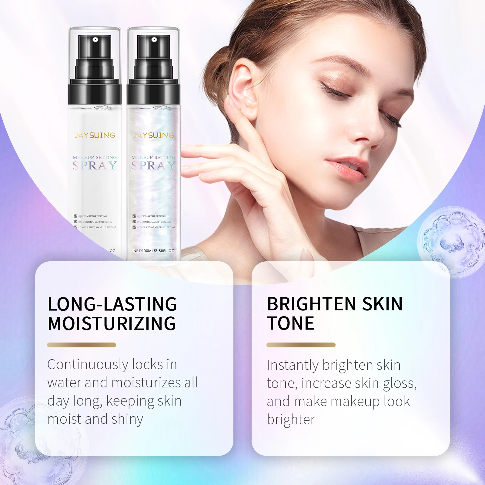 Moisturizing Makeup Fixer Spray Waterproof Long Lasting Sweatproof Oil Control Lightweight Matte Setting Spray Quick Fixer Mist