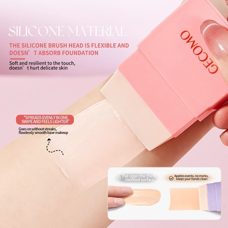 Lightning Zero Trace Portable Silicone Foundation Brush No Foundation No Dirty Hands Beauty Tools Pink Purple Optional