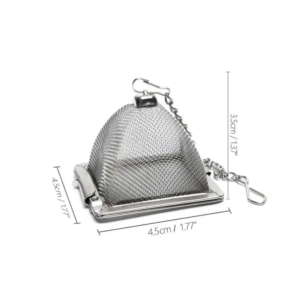 Stainless Steel Tea Infuser Strainer Reusable Locking Design Mesh Tea Infuser Pyramid Shape Fine Mesh Teapot Tea Infuser Kettle