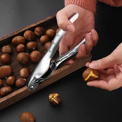Stainless Steel Chestnut Machine, Chestnut Clip, Walnut Pliers, Sheath Cutter, Opener, Nut Cracker, Sheller Kitchen Tool, 2in 1