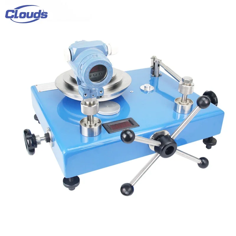 Clouds Pressure Transmitter Calibration High Precision pressure gauge tester Hydraulic Piston Dead Weight Tester