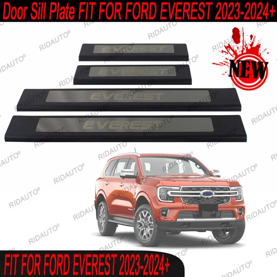 Car Pickup Threshold Strip For Next GEN FORD EVEREST 2023 2024 Door Sill Scuff Plate Protector Trim Pedal Sticker Accessories