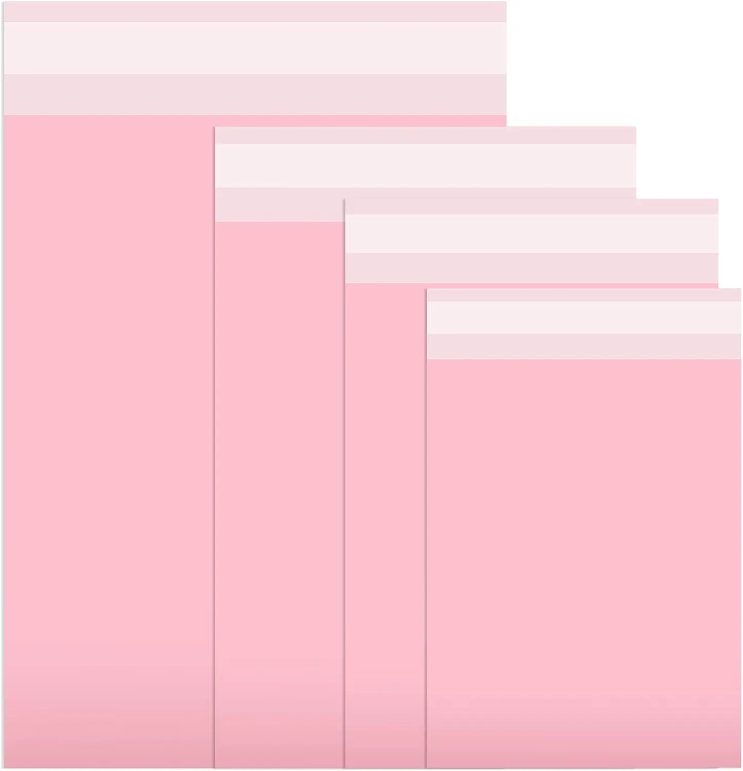 50/20 قطعة مغلفات بريدية من البولي إيثيلين الوردي أكياس بريد مغلفات ذاتية الغلق مقاومة للتمزق أكياس بريد ذاتية اللصق للمياه #1